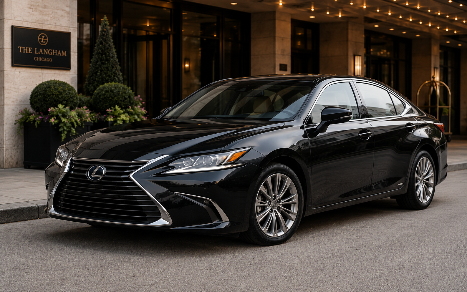 Premium Lexus ES 350 or similar sedan for O’Hare and Midway airport transportation