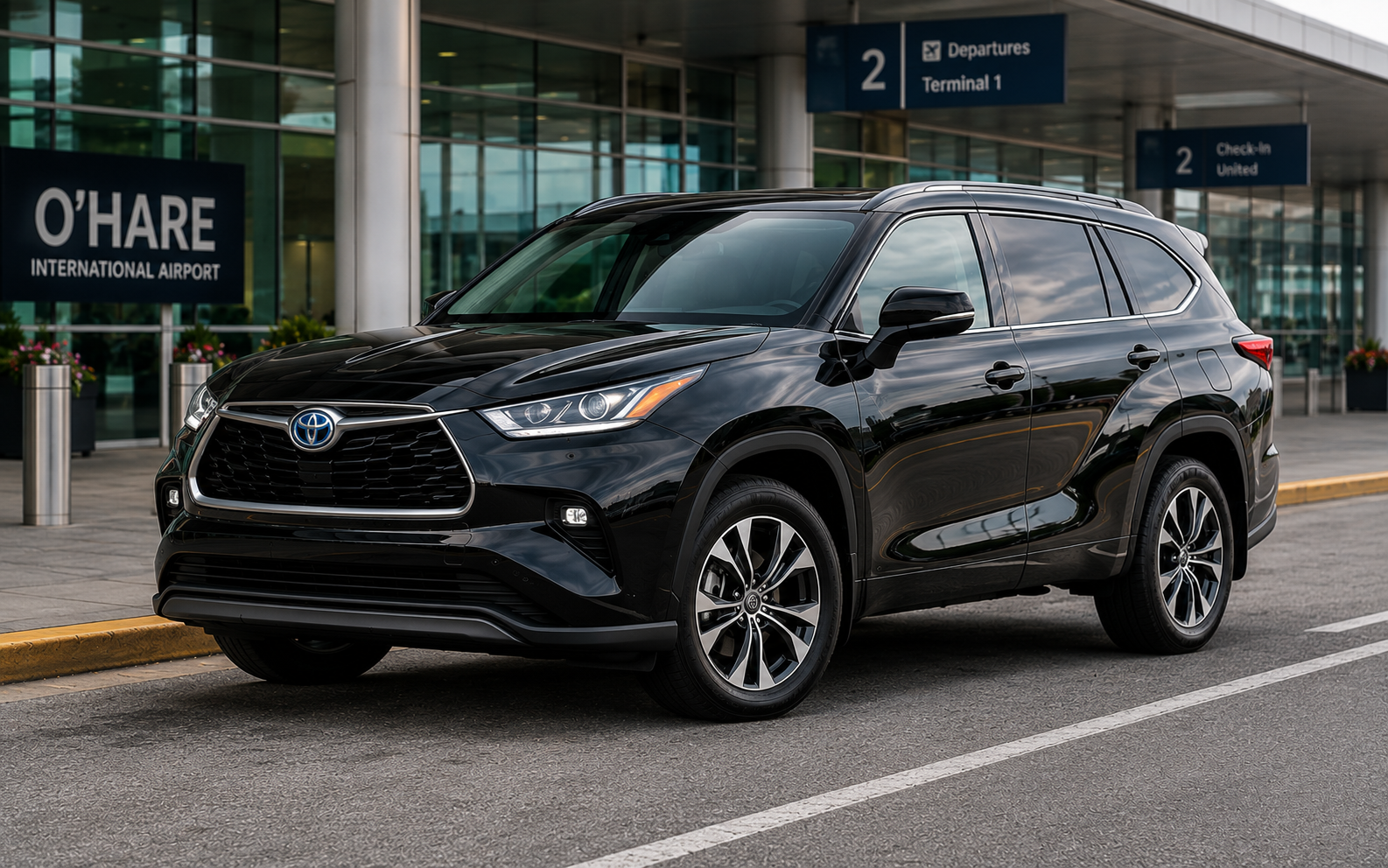 Newer Toyota Highlander or similar SUV for O’Hare and Midway airport transportation